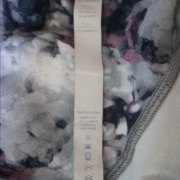 Lululemon Moody Mirage Gray Floral Leggings - Picture 7 of 15